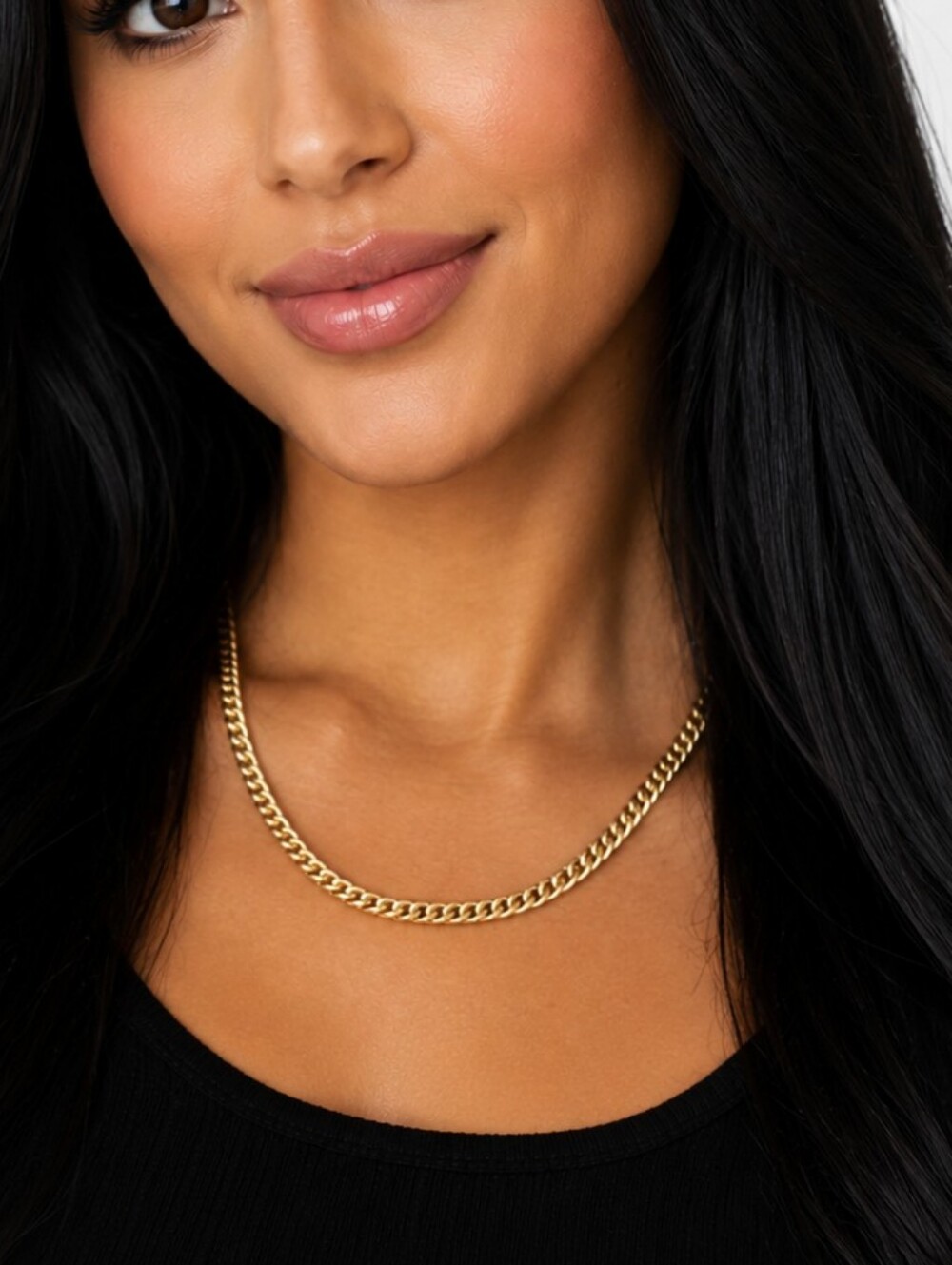 NAPIER Gold Cuban Curb Necklace. Like New.